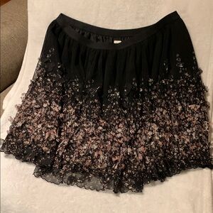 BNWOT Elegant Black Floral Skirt By A.N.D A New Day